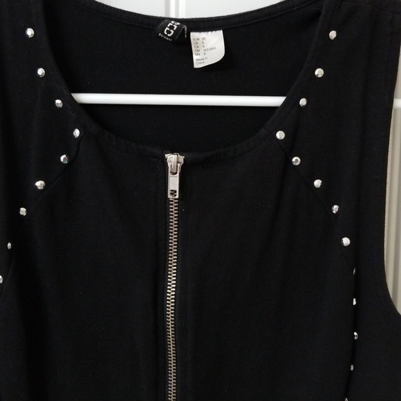 H&M black bodycon dress with rhinestones - Picture 3 of 4
